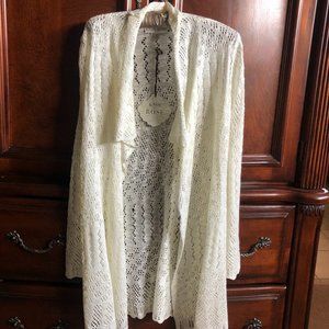 Cardigan - open front- lace look